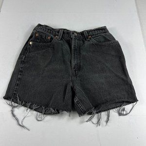 VTG Levi's Jean Short Women Measured 27 512 Slim Black Faded Cut Off Denim Jorts